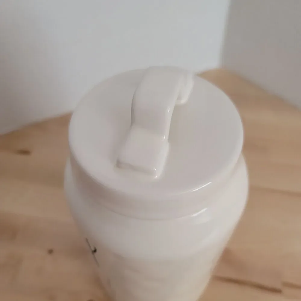 Rae Dunn 'HIP HOP' Canister Storage Jar White w/ Black Lettering 9 Inches Easter - Picture 4 of 9